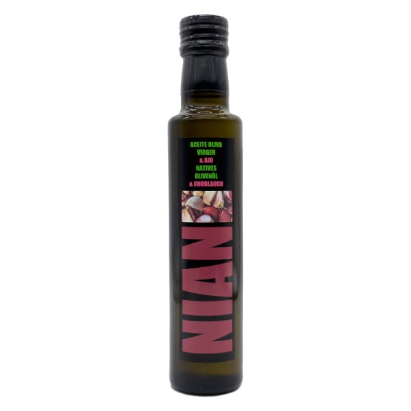 NIAN Olivenöl "Knoblauch" Aromaöl 250 ml Flasche