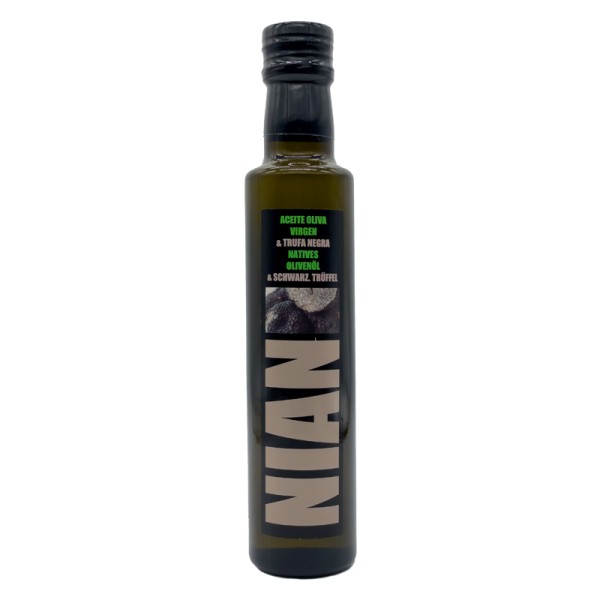 NIAN Olivenöl "Schwarzer Trüffel" Aromaöl 250 ml Flasche