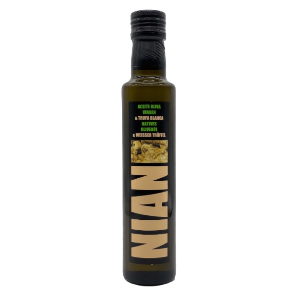 NIAN Olivenöl "Weißer Trüffel" Aromaöl 250 ml Flasche